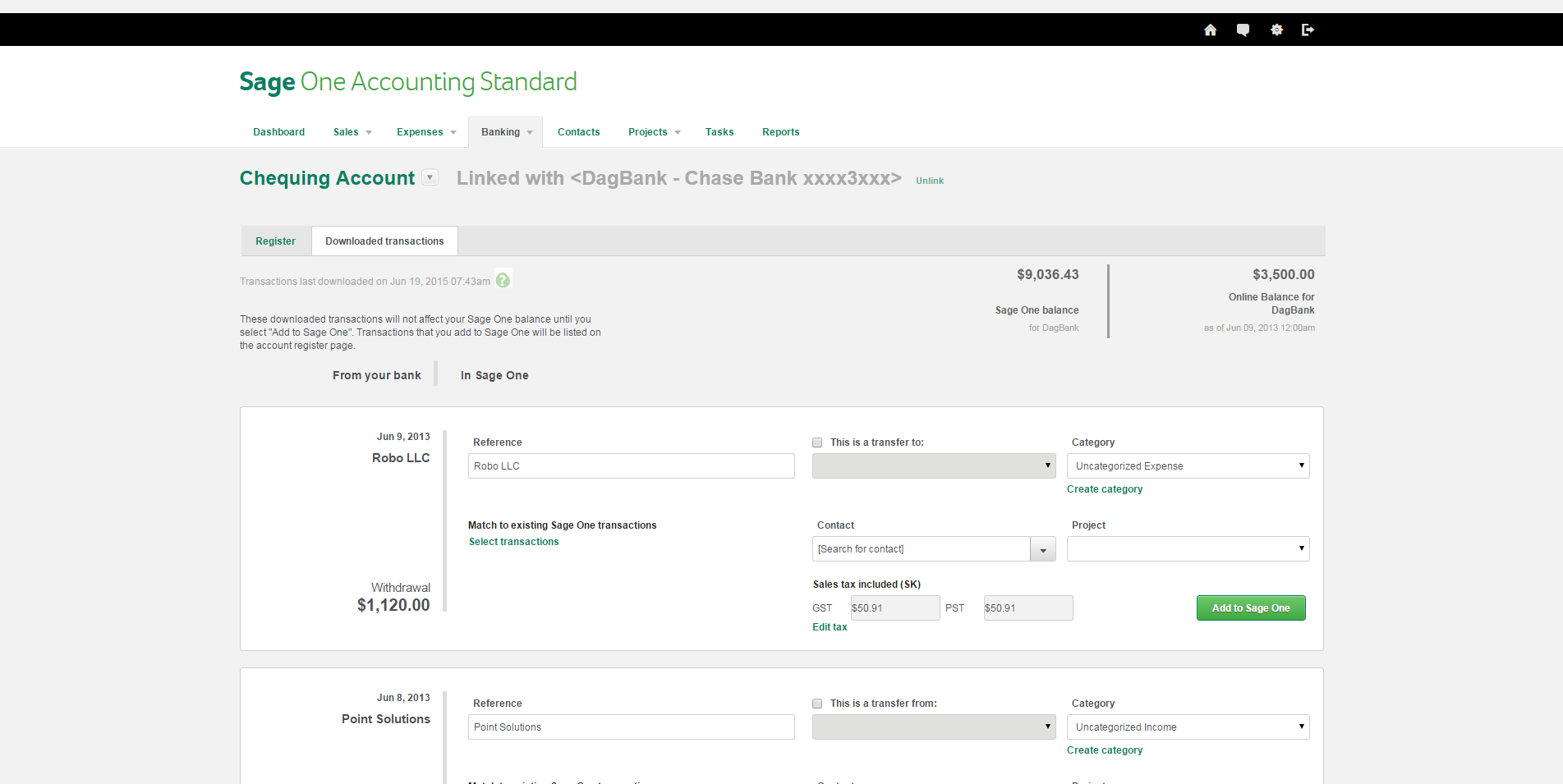 Sage One Accounting Premium look and feel strongly resembles software from the last decade.