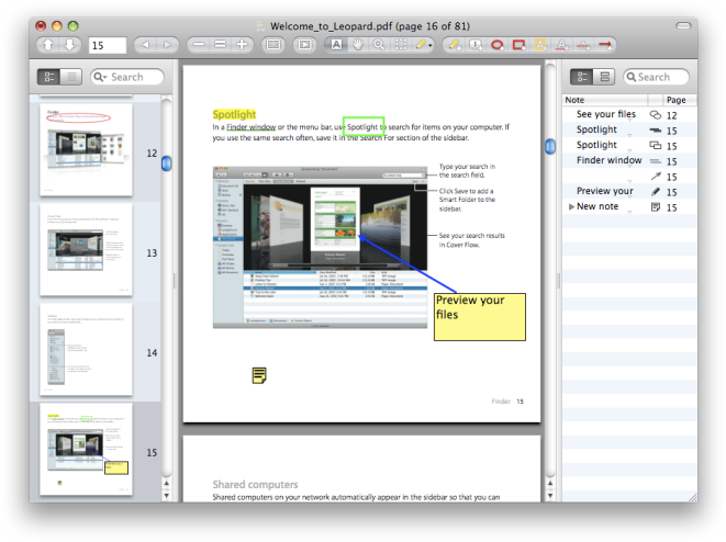 Skim's developers kept a familiar OS X look and feel.