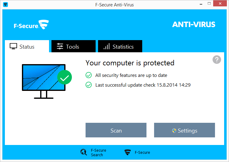 F-Secure design is like it's approach to antivirus scan: elegant and effective.