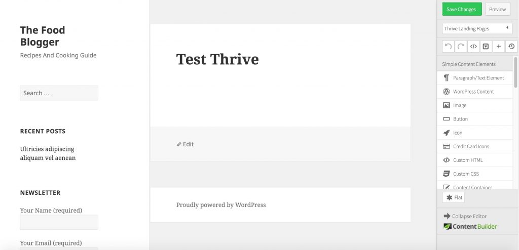 Thrive Content Builder Editor