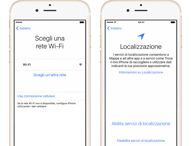 come configurare iPhone