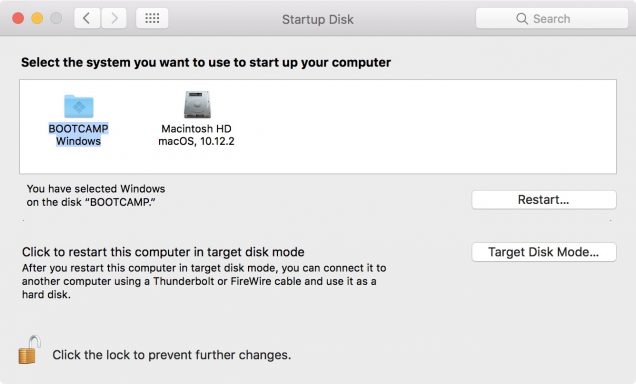 Restart Mac Startup Disk