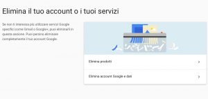 Google eliminare account