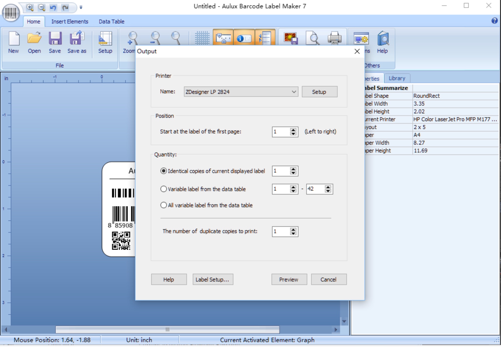 Aulux Barcode Label Maker