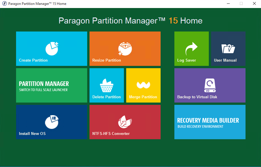 paragon partition manager