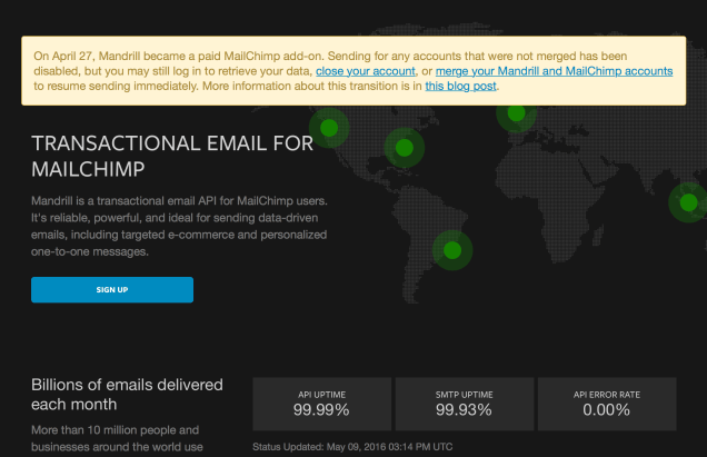 Sulla sua homepage, Mandrill si riferisce direttamente a MailChimp. Ti offriamo le nostre migliori alternative a Mandrill.